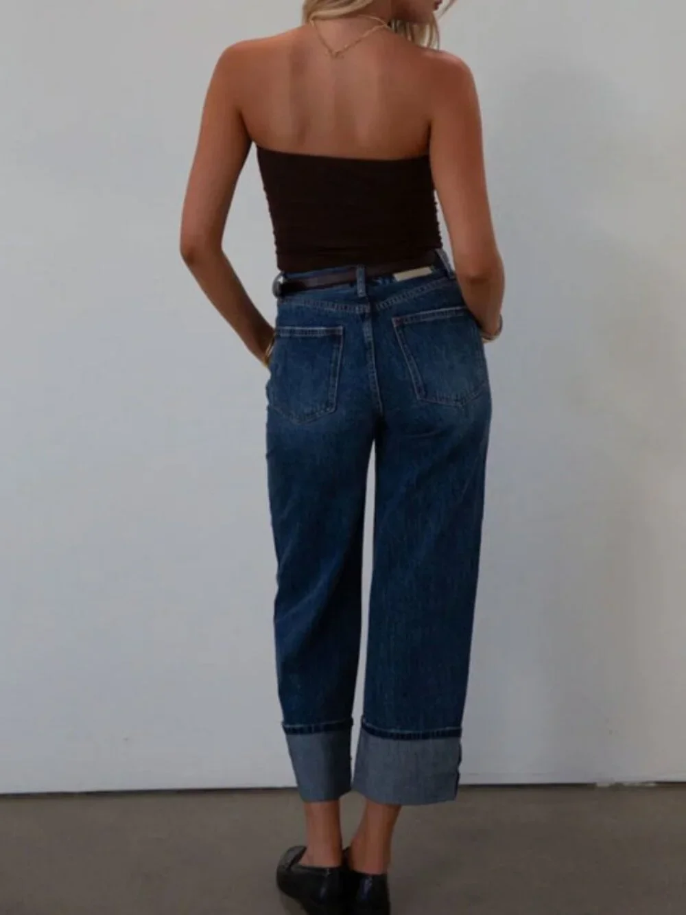 Pistola Ryder High Rise Cuffed Straight Jeans Fulton - Picture 6 of 6